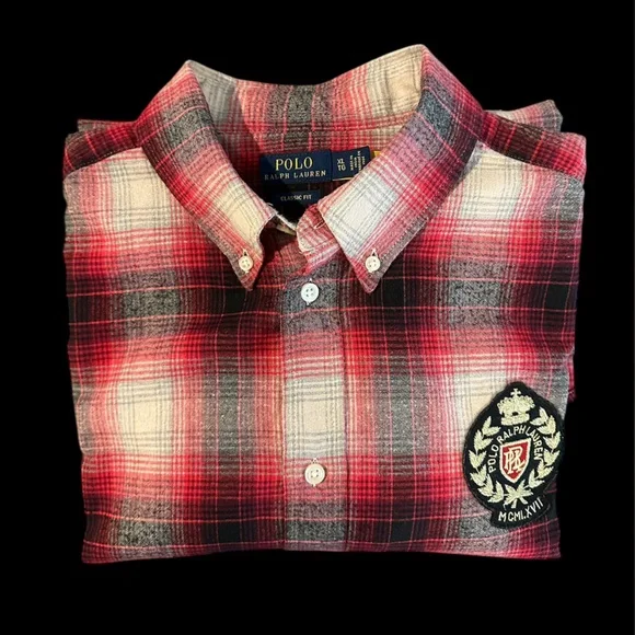 Polo by Ralph Lauren Red Plaid button down shirt size XL - Picture 1 of 8